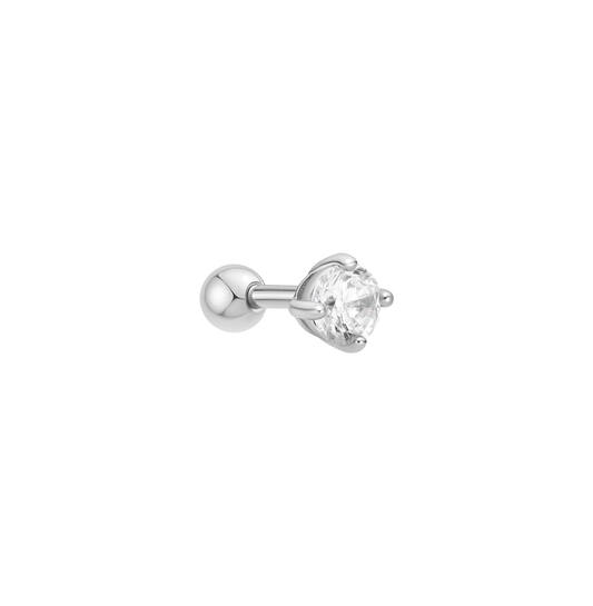  Ear Edit - Ohrstecker - Silber / Rhodiniert - Zirkonia